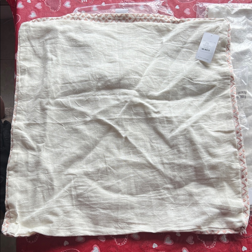 NWT 3 Cream Throw Pillow Covers
